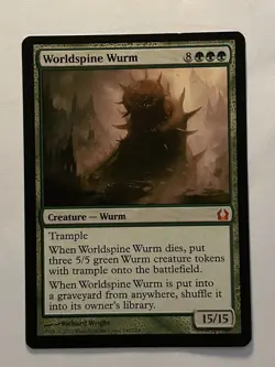 MTG Worldspine Worm RTR 140 Nonfoil M Lightly Played - Image 1