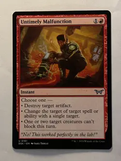 MTG Untimely Malfunction DSK 161 Nonfoil U Near Mint - Image 1