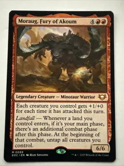 x1 Moraug, Fury of Akoum M MTG Commander: Edge of Eternities M/NM, English - Image 1