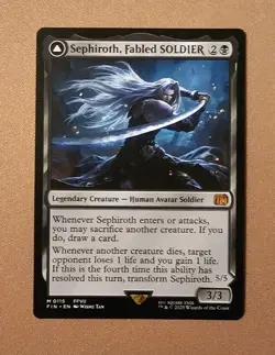 MTG Sephiroth, Fabled SOLDIER w/Emblem x1 NM from Final Fantasy - Image 1