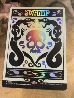 Swamp Foil Secret Lair AlienAuroras/Deathburger 890 Bonus Card Mtg - Image 1
