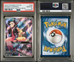 2025 POKEMON SVP EN-SV BLACK STAR PROMO #206 MARNIE'S MORPEKO PSA 10 - Image 3