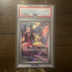2025 POKEMON SVP EN-SV BLACK STAR PROMO #206 MARNIE'S MORPEKO PSA 10 - Image 1