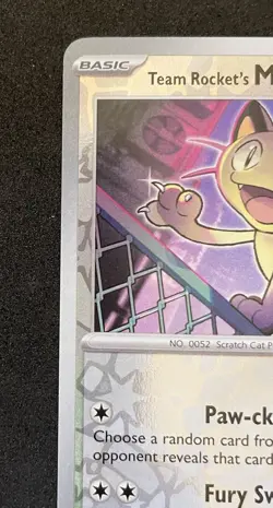 2025 Pokemon SV Destined Rivals Team Rocket's Meowth Reverse Holo #149/182 NM - Image 2