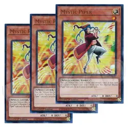 Yugioh - Mystic Piper x 3 - 1st Edition Ultra Rare NM - Free Holo Card - Image 1