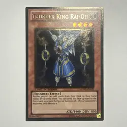Yugioh Thunder King Rai-Oh GLD3-EN020 Gold Rare Limited Edition - Image 1