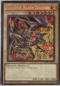 Red-Eyes Black Dragon (Alt Art) Yugioh MP24-EN054 Prismatic Secret Rare PSR NM - Image 1