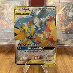 Moltres & Zapdos & Articuno GX 66/68 - Full Art Pokemon - Card Hidden Fates - NM - Image 1