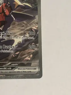 Pokemon TCG Cynthia's Garchomp EX Holo Card 232/182 Sv10: Destined Rivals Mint - Image 3