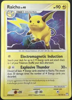 Raichu 15/123 Heartgold Soulsilver Holo Rare Pokemon Card TCG VLP - Image 1