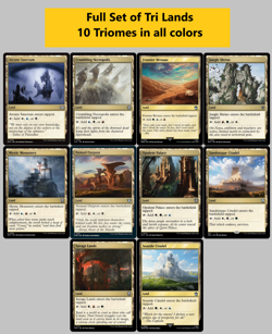 MTG Tri Lands - Full SET of All 10 TRILANDS - Triome Commander Staple EDH NM - Image 1