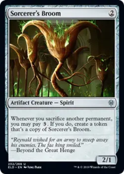 MTG - Sorcerer's Broom - Throne Of Eldraine - NM, English Magic FLAT RATE SHIP - Image 1