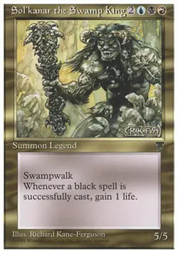 MTG - Sol'kanar the Swamp King - Chronicles - NM, English Magic FLAT RATE SHIP - Image 1