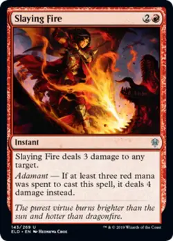 MTG - Slaying Fire - Throne Of Eldraine - NM, English Magic FLAT RATE SHIP - Image 1