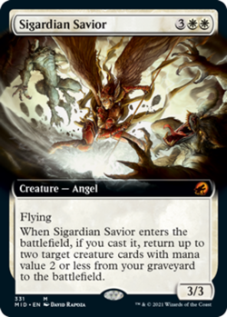 MTG - Sigardian Savior - Extended Art - Innistrad: Midnight Hunt - NM, English M - Image 1