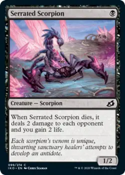 MTG - Serrated Scorpion - Ikoria: Lair of Behemoths - NM, English Magic FLAT RAT - Image 1