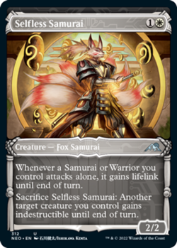 MTG - Selfless Samurai - Foil - Showcase - Kamigawa: Neon Dynasty - NM, English - Image 1