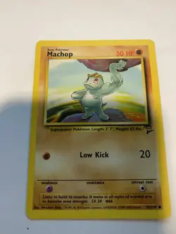 Machop 78/130 Pokemon Base Set 2 Unlimited Vintage Lp/mp - Image 1