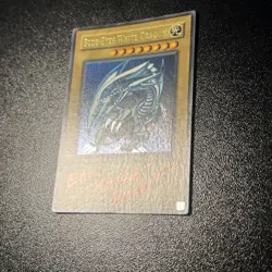Yugioh LP WAVY Blue-Eyes White Dragon SDK-001 Signed by Eric Kaiba Stuart Ultra - Image 3