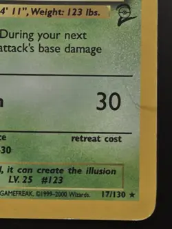 Pokemon Scyther Holo Rare Card 17/130 Base Set 2 - Image 5