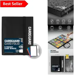 Luxury Trading Card Binder Pro-Folio with 9 Pockets, Safe for Collectibles - Image 1