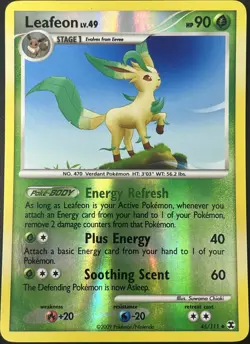 Leafeon 45/111 Rising Rivals Reverse Holo Pokemon Card NM - Image 1