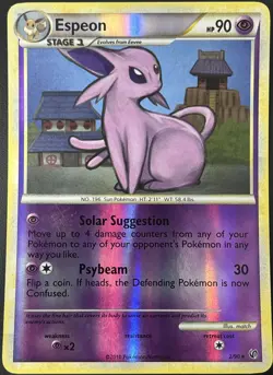 Espeon 2/90 HGSS Undaunted Reverse Holo Rare Pokemon Card NM - Image 1