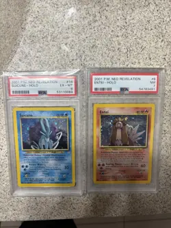 Pokemon TCG Suicune Holo Rare Card PSA 6Neo & PSA 7 Neo Revelation Entei - Image 1