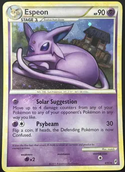 Espeon 4/95 Call of Legends Holo Rare Pokemon Card VLP - Image 1