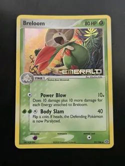 Pokemon 2005 EX-Emerald Breloom 22/106 Reverse Holo Stamped Card - Image 1