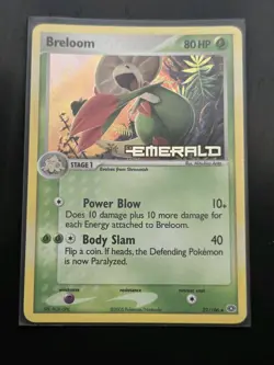 Pokemon 2005 EX-Emerald Breloom 22/106 Reverse Holo Stamped Card - Image 2