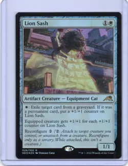 Lion Sash - Kamigawa: Neon Dynasty - Rare - MTG - Near Mint Foil - Image 1