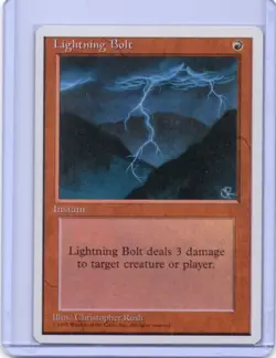 Lightning Bolt - Fourth Edition - Common - MTG - Near Mint - Image 1