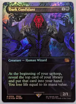 DARK CONFIDANT Borderless Foil - Final Fantasy MTG Magic: the Gathering - Image 1