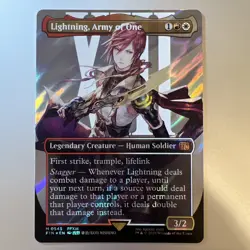 LIGHTNING ARMY OF ONE BORDERLESS SURGE FOIL MAGIC FINAL FANTASY MTG MYTHIC 0545 - Image 1
