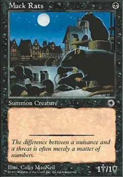 MTG - Muck Rats - Portal 1 - NM, English Magic FLAT RATE SHIP - Image 1