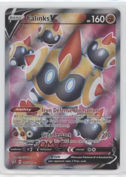 Falinks V Ultra Rare Pokemon Sword & Shield Rebel Clash #185 7i6 - Image 1
