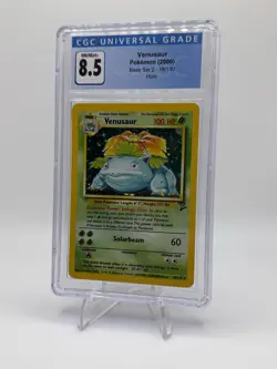 CGC 8.5 NM-MT+ POKEMON Venusaur #18 Holo Base Set 2 - Image 1