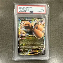Pokemon TCG 2014 XY Furious Fists 74/111 DRAGONITE EX PSA 9 MINT - Image 1