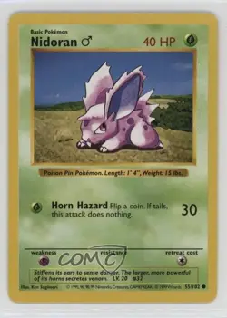 Nidoran M Shadowless Pokemon Base Set #55 1999 0kb5 - Image 1