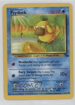 Psyduck Pokemon Fossil #53 1999 0kb5 - Image 1