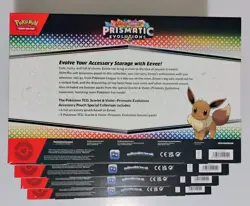 (4) Pokemon Prismatic Evolutions Accessory Evee Pouch Collection x 4 Lot Sealed - Image 3