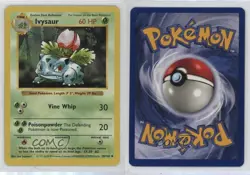 Ivysaur Shadowless Pokemon Base Set #30 1999 0b48 - Image 3