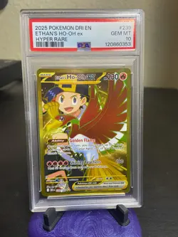 2025 Pokemon SV Destined Rivals Ethan's Ho-Oh ex Hyper Rare #239/182 PSA 10 - Image 1