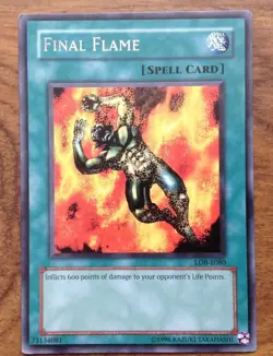 Yugioh Final Flame LOB-E080 (Rare). Free Postage - Image 1