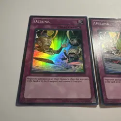 Yugioh Debunk EXVC-EN076 Super Rare LP x3 Playset - Image 2