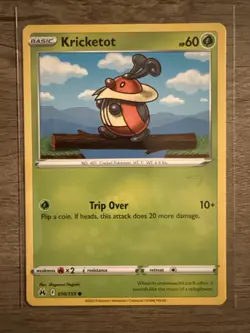 010/159 Kricketot : Common : Pokemon Trading Card Game SWSH Crown Zenith - Image 1