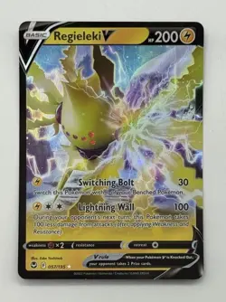 Pokemon TCG Regieleki V 057/195 Ultra Rare Holo MP Card SEE PICS - Image 1