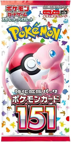 Pokemon Card Game Japanese 151 SV02a Booster Pack (7 Cards Per Pack) - Image 1