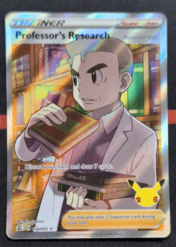 Professor's Research 024/025 Celebrations Ultra Rare Holo Pokemon TCG Card NM - Image 1
